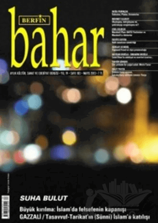 Berfin Bahar Aylık Kültür, Sanat ve Edebiyat Dergisi Sayı: 183