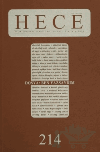 Hece Aylık Edebiyat Dergisi Sayı: 214 Ekim 2014