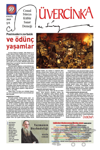 Üvercinka Dergisi Sayı: 59 Eylül 2019