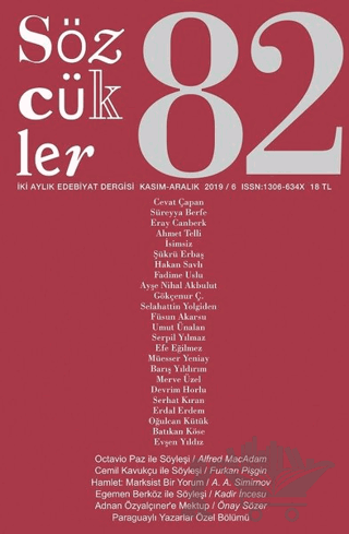 Sözcükler Dergisi Sayı: 82 Kasım - Aralık 2019