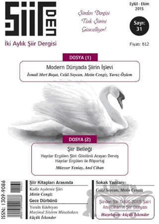 Şiirden İki Aylık Şiir Dergisi Sayı: 31 Eylül - Ekim 2015