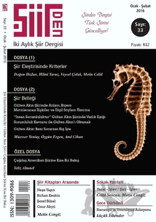 Şiirden İki Aylık Şiir Dergisi Sayı: 33 Ocak-Şubat 2016
