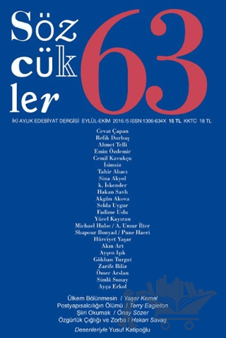 Sözcükler Dergisi Sayı: 63 Eylül - Ekim 2016