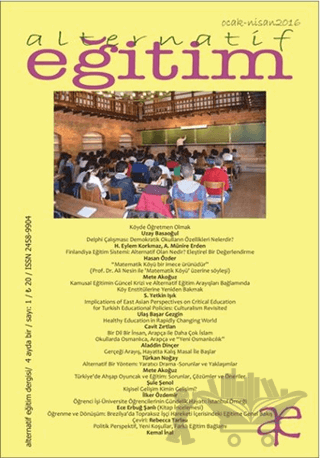 Alternatif Eğitim Dergisi Sayı: 1 Ocak - Nisan 2016