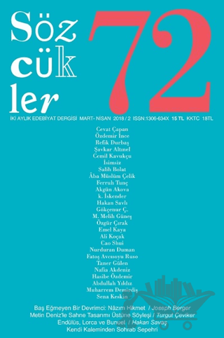 Sözcükler Dergisi Sayı: 72 Mart - Nisan 2018