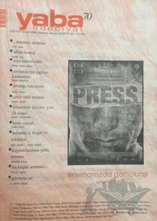 Yaba Edebiyat Dergisi Sayı: 70