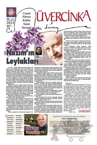 Üvercinka Dergisi Sayı: 57 Temmuz 2019