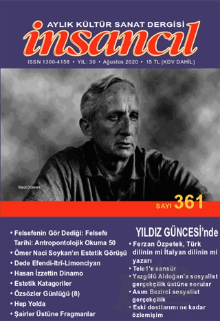 İnsancıl Aylık Kültür Sanat Dergisi Sayı: 361 Ağustos 2020
