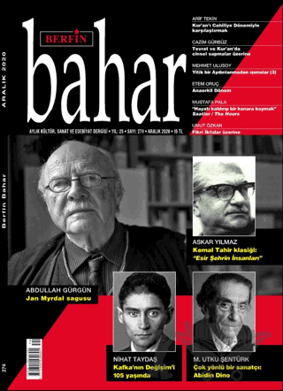 Berfin Bahar Aylık Kültür Sanat ve Edebiyat Dergisi Sayı: 274 Aralık 2020