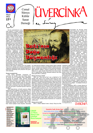 Üvercinka Dergisi Sayı: 89 - Mart 2022