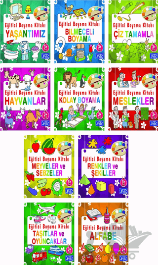 Eğitici Boyama Seti - 10 Kitap