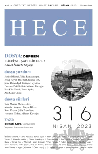 Hece Dergisi - Sayı: 316 Nisan 2023