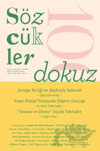 Sözcükler Dergisi 109. Sayı Mayıs - Haziran 2024
