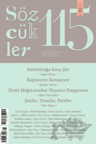 Sözcükler Dergisi 115. Sayı Mayıs - Haziran 2025