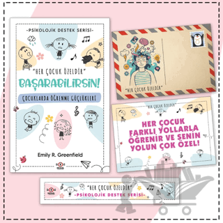 Çocuklar İçin Psikolojik Destek Serisi - Çocuklarda Öğrenme Güçlükleri -Kartpostal ve Ayraç