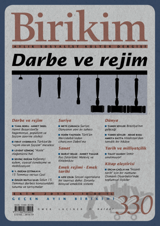 Birikim Aylık Sosyalist Kültür Dergisi Sayı: 330 Ekim 2016