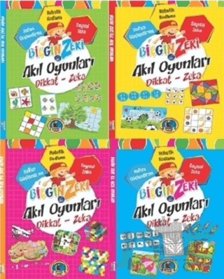 Bilgin Zeki ile Akıl Oyunları Dikkat Zeka - 4 Kitap Takım