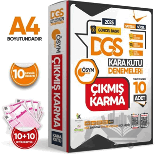 2025 DGS ÖSYM Çıkmış Soru Karma Kara Kutu Türkiye Geneli Deneme Çözümlü 10lu Sayısal - Sözel Deneme Paketi