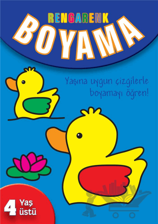Rengarenk Boyama - 4 Yaş Üstü - Mavi Kitap