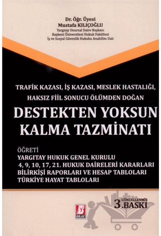 Trafik Kazası, İş Kazası, Meslek Hastalığı, Haksız Fiil Sonucu Ölümden Doğan Destekten Yoksun Kalma Tazminatı