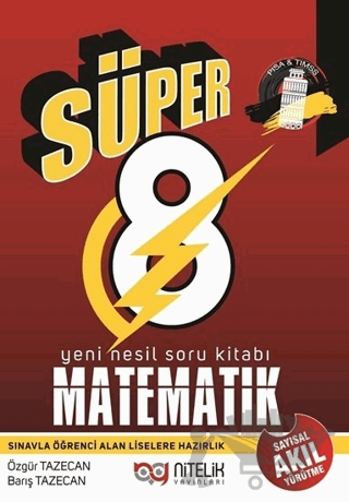 Nitelik 8. Sınıf Yeni Nesil Süper Matematik Soru Kitabı