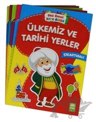 Okul Öncesi Boya Öğren Seti Çıkartmalı-5 Kitap Takım