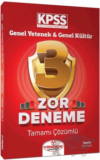 KPSS Genel Yetenek Genel Kültür Zor 3 Deneme Çözümlü