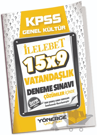 KPSS Vatandaşlık İLELEBET 15x9 Deneme Çözümlü