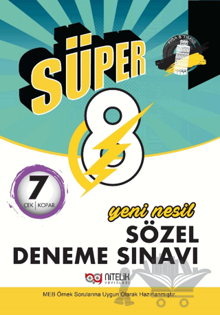 Nitelik 8. Sınıf Deneme Yeni Nesil Süper Sözel 7 Deneme