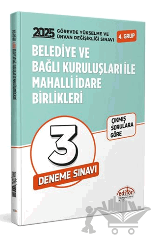 Belediye ve Bağlı Kuruluşları İle Mahalli İdare Birlikleri 4. Grup GYS - ÜDS Tamamı Çözümlü Deneme Sınavı