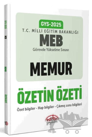 Milli Eğitim Bakanlığı Memur GYS Özetin Özeti