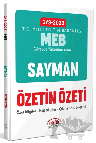 Milli Eğitim Bakanlığı Sayman GYS Özetin Özeti