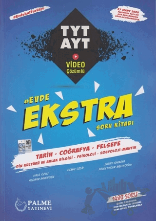 Palme YKS TYT AYT Tarih Coğrafya Felsefe Soru Kitabı Evde Ekstra Video Çözümlü