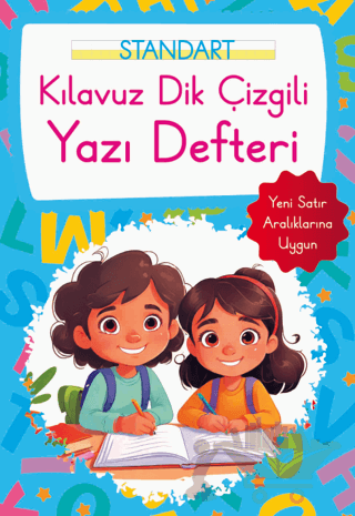 Kılavuz Dik Çizgili Yazı Defteri Küçük Boy - Mavi
