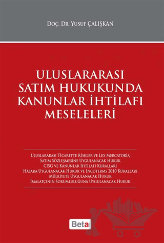 Uluslararası Satım Hukukunda Kanunlar İhtilafı Meseleleri