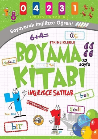Etkinliklerle Boyama Kitabı İngilizce Sayılar