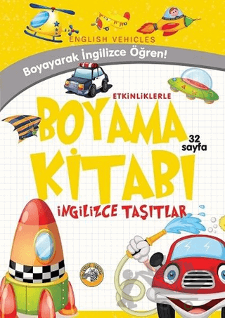 Etkinliklerle Boyama Kitabı İngilizce Taşıtlar