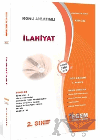 2. Sınıf 3. Yarıyıl İlahiyat Konu Anlatımlı Soru Bankası