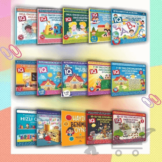 Çocuklar İçin IQ Geliştirici Zeka Oyunları Seti (15 Kitap Set)