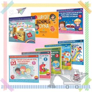 3-7 Yaş Çocuklar İçin IQ Zeka ve Dikkat Geliştiren Oyunlar (8 Kitap Takım)