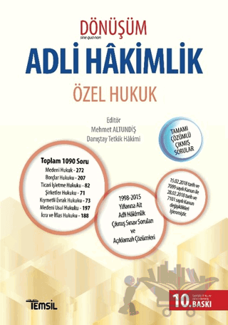 Dönüşüm Adli Hakimlik - Özel Hukuk