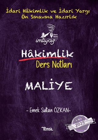 İmtiyaz Maliye Hakimlik Ders Notları