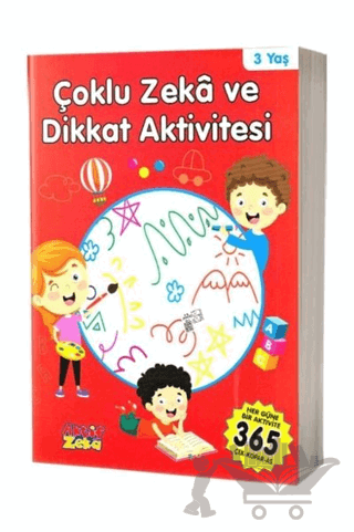 3 Yaş Çoklu Zeka ve Dikkat Aktivitesi - Kırmızı Kitap