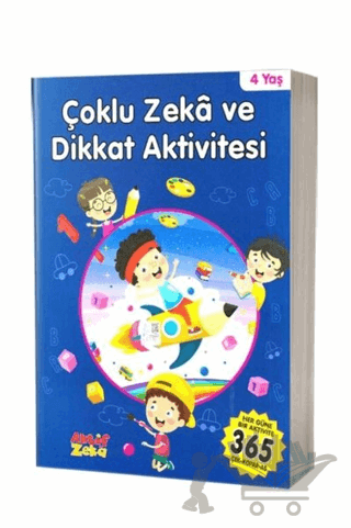 4 Yaş Çoklu Zeka ve Dikkat Aktivitesi - Mavi Kitap