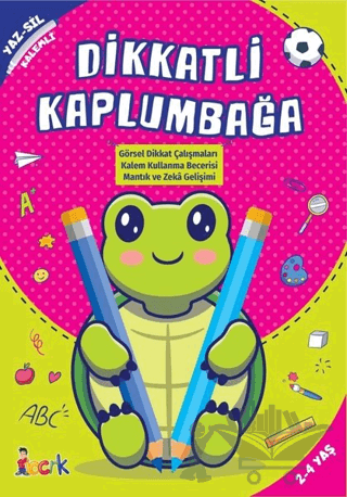 Dikkatli Kapumbağa - Yaz-Sil Kalemli