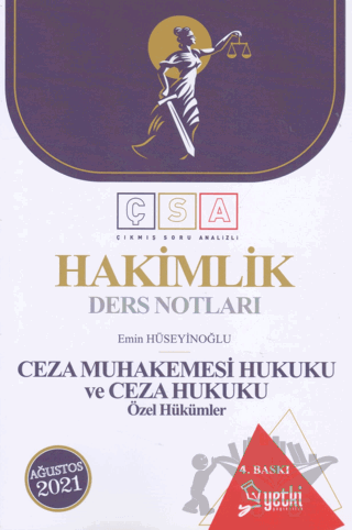 Hakimlik Ders Notları Ceza Muhakemesi Hukuku ve Ceza Hukuku Özel Hükümler