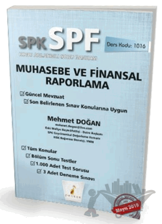 SPK - SPF Muhasebe ve Finansal Raporlama Konu Anlatımlı Soru Bankası