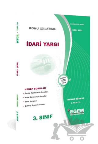İdari Yargı Bahar Dönemi Konu Anlatımlı Soru Bankası 6. Yarıyıl - 3352