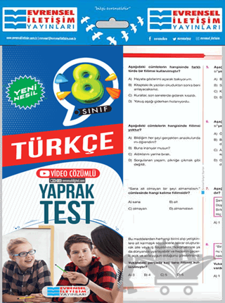 8. Sınıf Türkçe Video Çözümlü Yaprak Test