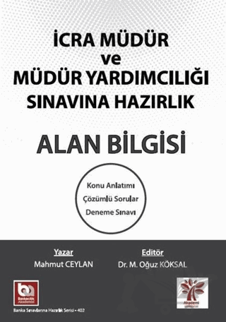 İcra Müdür ve Müdür Yardımcılığı Sınavına Hazırlık Alan Bilgisi